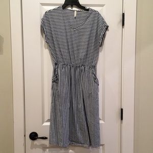 Roolee chambray stripe dress large piper scoot